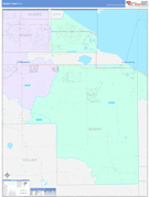 Hendry County, FL Digital Map Color Cast Style