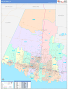 Hidalgo County, TX Digital Map Color Cast Style