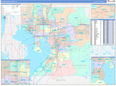 Hillsborough County, FL Digital Map Color Cast Style