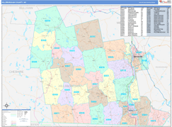 Hillsborough County, NH Digital Map Color Cast Style