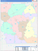 Hillsdale County, MI Digital Map Color Cast Style