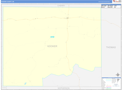 Hooker County, NE Digital Map Color Cast Style