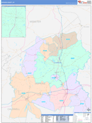 Hopkins County, KY Digital Map Color Cast Style