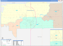 Howard County, IN Digital Map Color Cast Style