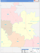 Howard County, NE Digital Map Color Cast Style