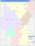 Hughes County, OK Digital Map Color Cast Style