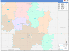 Humboldt County, IA Digital Map Color Cast Style