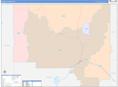 Humboldt County, NV Digital Map Color Cast Style