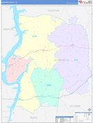 Humphreys County, TN Digital Map Color Cast Style