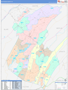 Huntingdon County, PA Digital Map Color Cast Style