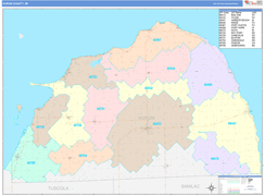 Huron County, MI Digital Map Color Cast Style