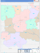 Ionia County, MI Digital Map Color Cast Style