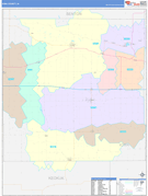 Iowa County, IA Digital Map Color Cast Style