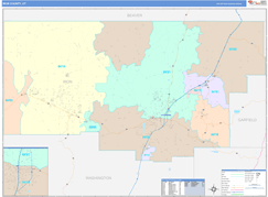 Iron County, UT Digital Map Color Cast Style