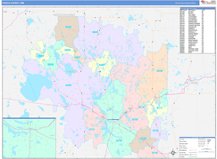 Itasca County, MN Digital Map Color Cast Style