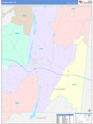 Itawamba County, MS Digital Map Color Cast Style
