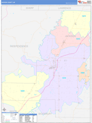 Jackson County, AR Digital Map Color Cast Style