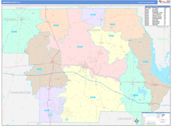 Jackson County, FL Digital Map Color Cast Style