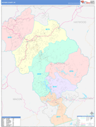 Jackson County, NC Digital Map Color Cast Style