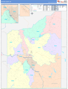 Jackson County, OR Digital Map Color Cast Style