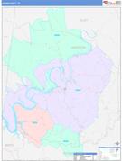 Jackson County, TN Digital Map Color Cast Style