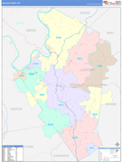 Jackson County, WV Digital Map Color Cast Style