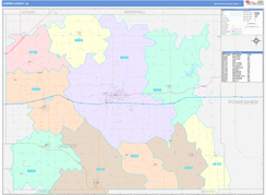 Jasper County, IA Digital Map Color Cast Style