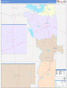 Jasper County, TX Digital Map Color Cast Style