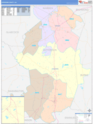 Jefferson County, GA Digital Map Color Cast Style