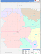 Jefferson County, NE Digital Map Color Cast Style