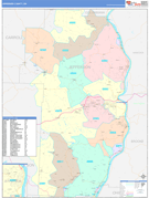 Jefferson County, OH Digital Map Color Cast Style