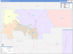 Jefferson County, OR Digital Map Color Cast Style