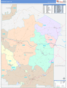 Jefferson County, PA Digital Map Color Cast Style
