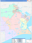 Jefferson County, TX Digital Map Color Cast Style