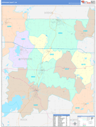 Jefferson County, WI Digital Map Color Cast Style
