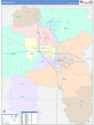 Johnson County, IA Digital Map Color Cast Style