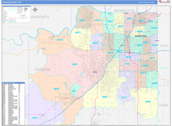 Johnson County, KS Digital Map Color Cast Style
