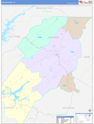 Johnson County, TN Digital Map Color Cast Style