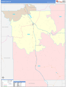Johnson County, WY Digital Map Color Cast Style