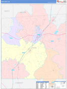 Jones County, MS Digital Map Color Cast Style
