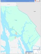 Juneau Borough (County), AK Digital Map Color Cast Style