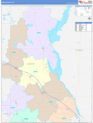 Juneau County, WI Digital Map Color Cast Style