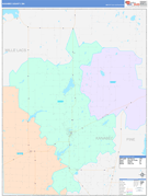 Kanabec County, MN Digital Map Color Cast Style