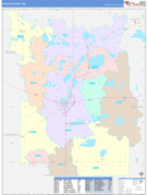 Kandiyohi County, MN Digital Map Color Cast Style