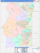 Kane County, IL Digital Map Color Cast Style