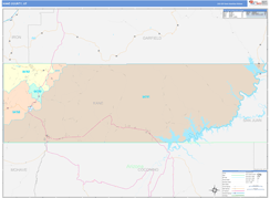 Kane County, UT Digital Map Color Cast Style
