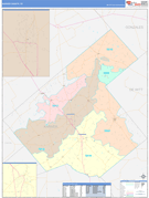 Karnes County, TX Digital Map Color Cast Style