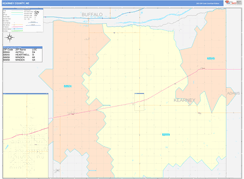 Kearney County, NE Digital Map Color Cast Style