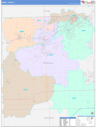 Kendall County, IL Digital Map Color Cast Style