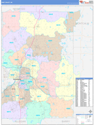 Kent County, MI Digital Map Color Cast Style